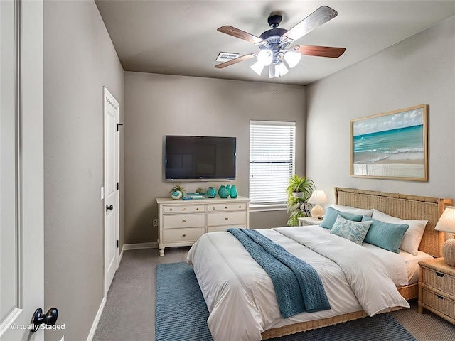 2311 Washita Trl, Edmond, OK 73003 - bedroom with carpet flooring and a ceiling fan