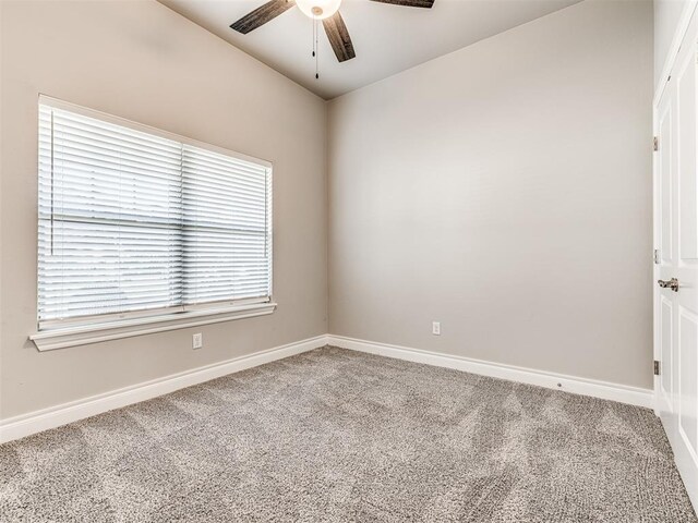 15913 Windrush Pl, Edmond, OK 73013 - carpeted spare room featuring ceiling fan and baseboards