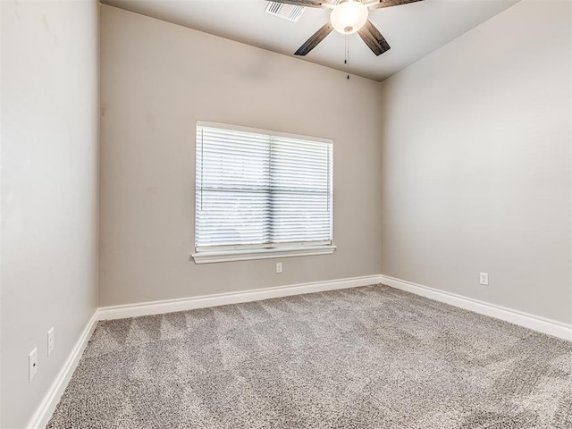 15913 Windrush Pl, Edmond, OK 73013 - carpeted empty room with ceiling fan and baseboards
