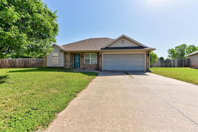 13664 NW Bradbury Ln, Piedmont, OK 73078 - ranch-style home with driveway, brick siding, and an attached garage