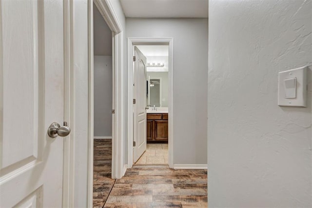 13664 NW Bradbury Ln, Piedmont, OK 73078 - hallway with light wood-type flooring