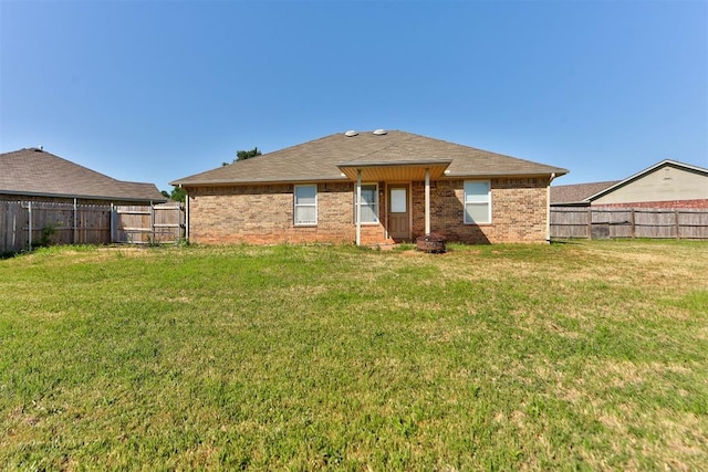 13664 NW Bradbury Ln, Piedmont, OK 73078 - back of property with a fenced backyard and brick siding