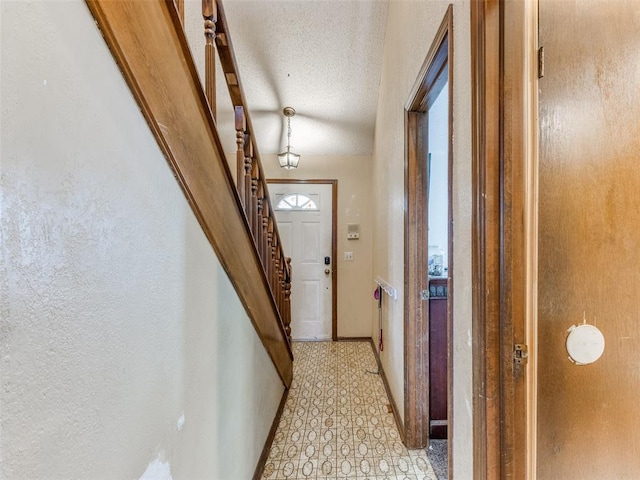 200 S Morgan Dr, Moore, OK 73160 - hall featuring baseboards and stairway