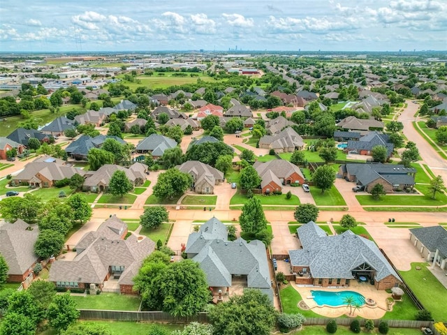 325 NW 146th St, Edmond, OK 73013 - aerial view of residential area featuring a pool area