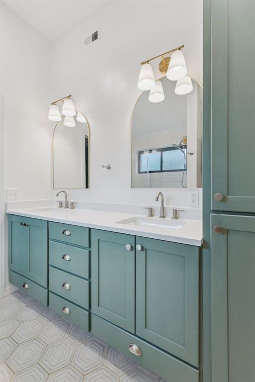 1729 Dena Dr, Edmond, OK 73003 - bathroom featuring double vanity