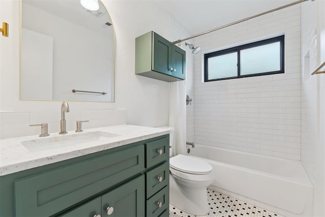 1729 Dena Dr, Edmond, OK 73003 - full bathroom featuring vanity and bathtub / shower combination