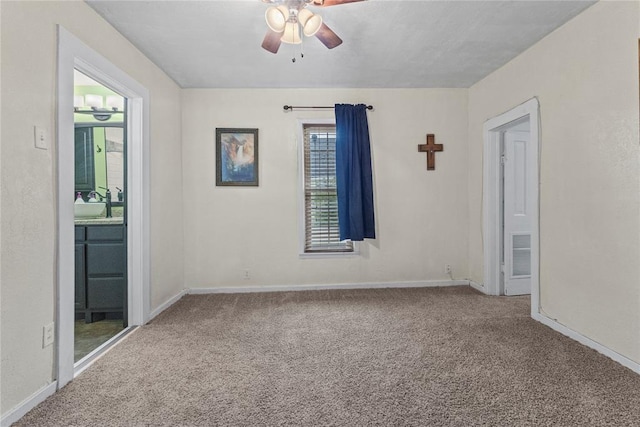 625 N Broadway St, Hydro, OK 73048 - carpeted empty room with a ceiling fan and baseboards