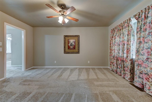 3708 Greenway Ter, Del City, OK 73115 - carpeted spare room with a ceiling fan and baseboards