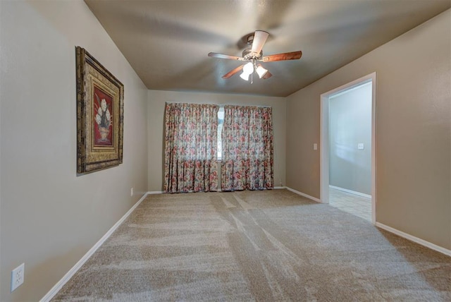 3708 Greenway Ter, Del City, OK 73115 - empty room with a ceiling fan and carpet flooring