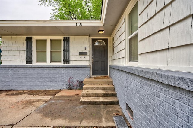 1701 Andover Ct, The Village, OK 73120 - property entrance featuring brick siding