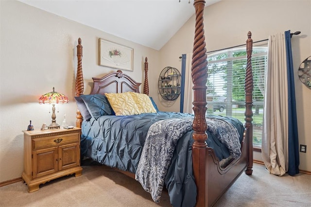 6005 SE 82nd Cir, Oklahoma City, OK 73135 - bedroom with light colored carpet and vaulted ceiling