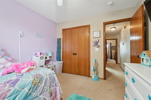 6005 SE 82nd Cir, Oklahoma City, OK 73135 - bedroom featuring light colored carpet and a closet