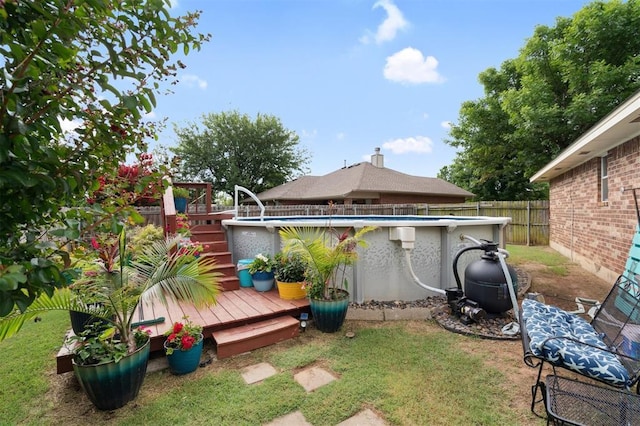 6005 SE 82nd Cir, Oklahoma City, OK 73135 - fenced backyard with a wooden deck