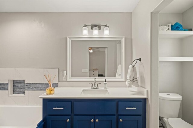 104 N Ramblin Oaks Dr, Moore, OK 73160 - bathroom with vanity and toilet