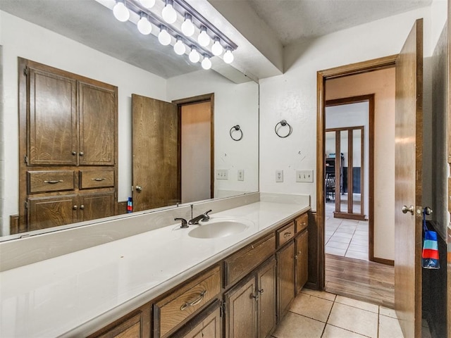 6708 Basswood Canyon Rd, Oklahoma City, OK 73162 - bathroom featuring tile patterned flooring and vanity