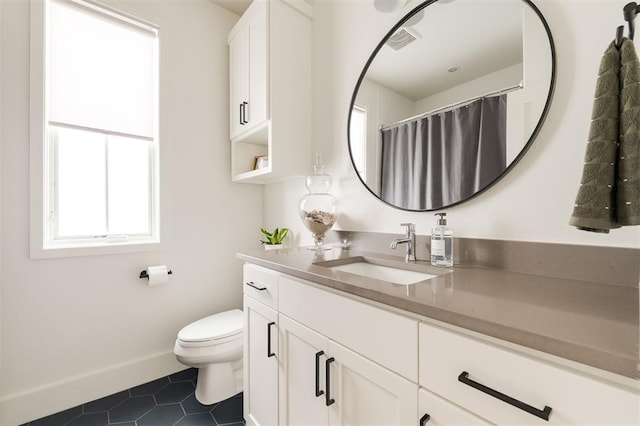 1900 Runway Blvd, Oklahoma City, OK 73108 - bathroom featuring vanity, tile patterned flooring, and a shower with shower curtain