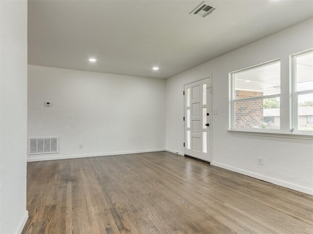 1420 SW 67th St, Oklahoma City, OK 73159 - foyer entrance featuring wood finished floors and recessed lighting