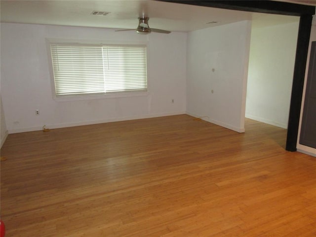 404 S 6th St, Tecumseh, OK 74873 - spare room with ceiling fan and light wood-style flooring