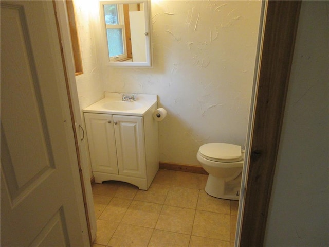 404 S 6th St, Tecumseh, OK 74873 - half bath featuring vanity and tile patterned floors