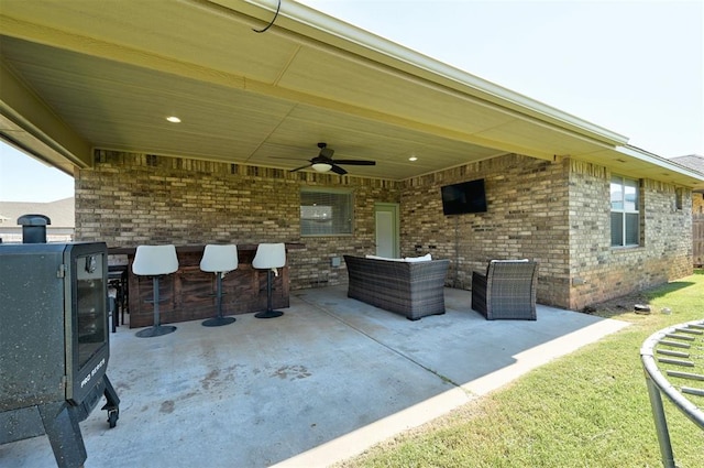 15728 Egerton Pl, Edmond, OK 73013 - view of patio / terrace featuring a ceiling fan