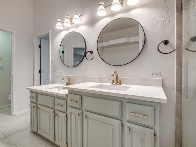 1340 NW 168th St, Edmond, OK 73012 - full bathroom with double vanity and toilet