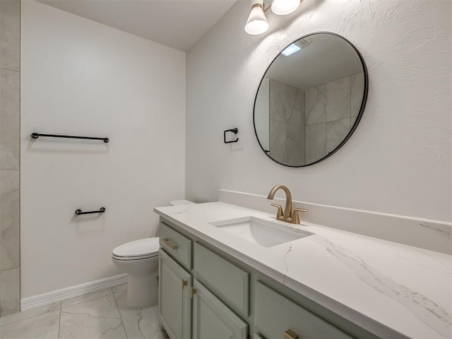 1340 NW 168th St, Edmond, OK 73012 - bathroom featuring marble look tiles and vanity