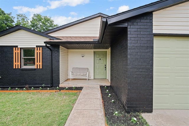 3300 Outpost Cir, Norman, OK 73072 - entrance to property featuring a garage and brick siding