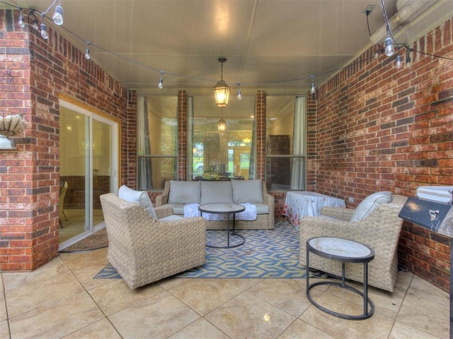 123 E Lakeview Trl, Edmond, OK 73003 - view of patio featuring an outdoor living space