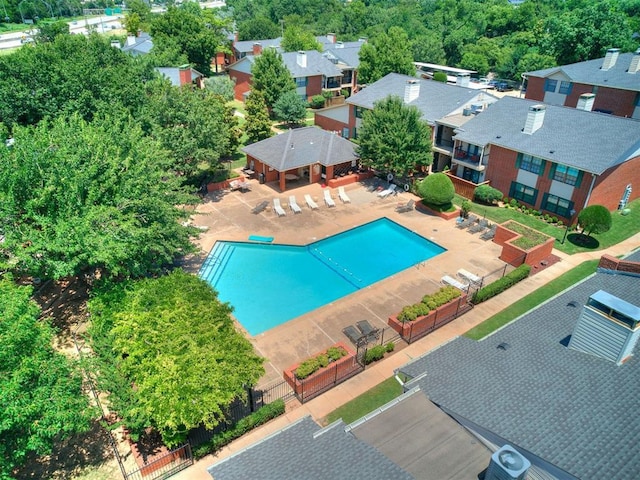 4400 Hemingway Dr Unit 221, Oklahoma City, OK 73118 - aerial view of a pool