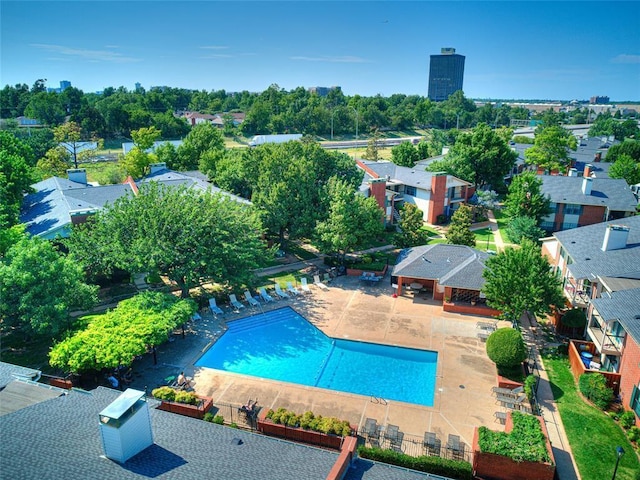 4400 Hemingway Dr Unit 221, Oklahoma City, OK 73118 - community pool with a patio and a residential view