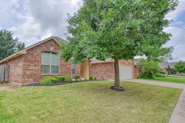 3900 Irvine Dr, Norman, OK 73072 - view of front of home featuring brick siding, concrete driveway, and a front lawn