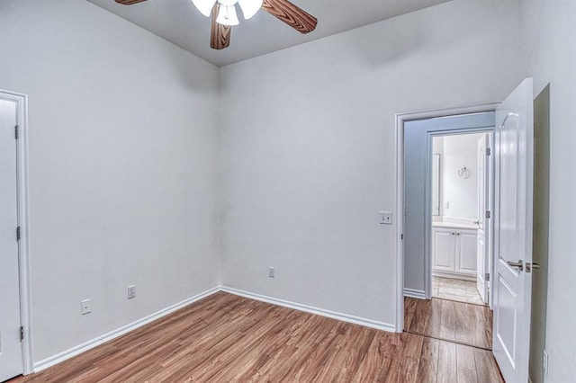 3900 Irvine Dr, Norman, OK 73072 - spare room featuring light wood finished floors and ceiling fan