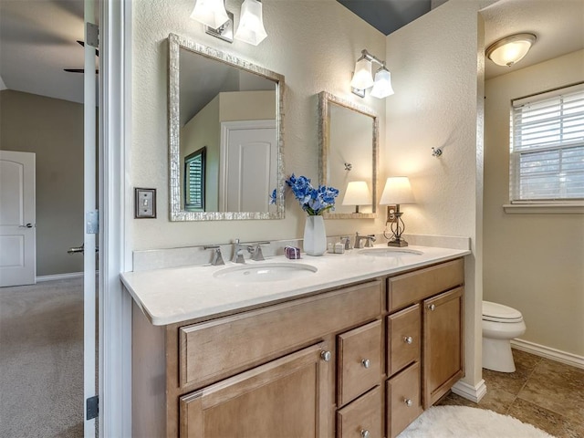 17213 Sunny Hollow Rd, Edmond, OK 73012 - full bathroom with double vanity and toilet