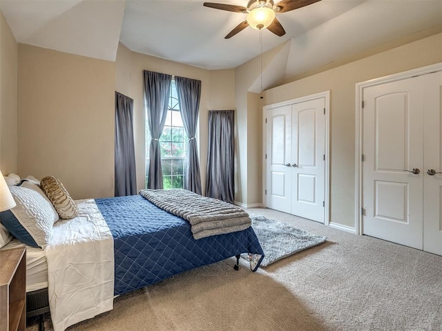 17213 Sunny Hollow Rd, Edmond, OK 73012 - bedroom with carpet flooring and a ceiling fan
