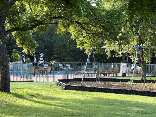 2525 Steeplechase Rd, Edmond, OK 73034 - view of property's community with a pool