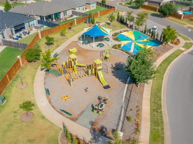 18501 El Greco Dr, Edmond, OK 73012 - drone / aerial view of a pool and a recreational park