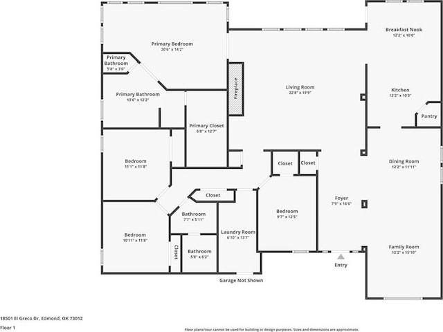 18501 El Greco Dr, Edmond, OK 73012 - view of room layout