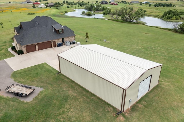 15936 SW 12th St, Yukon, OK 73099 - aerial view of property and surrounding area featuring a nearby body of water