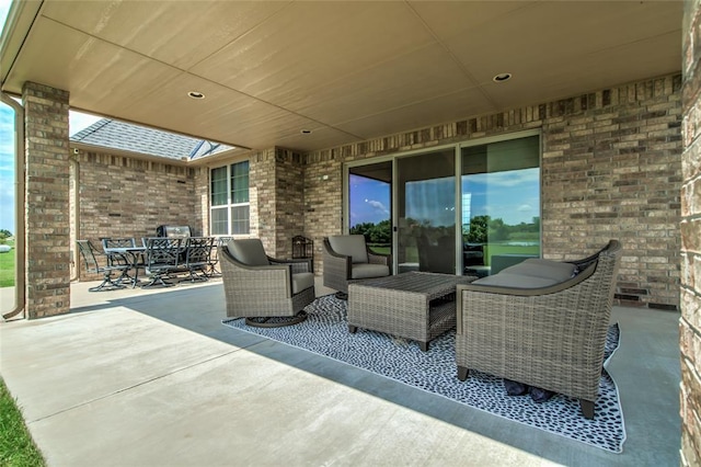 15936 SW 12th St, Yukon, OK 73099 - view of patio featuring outdoor lounge area