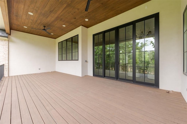 3005 Bee Hive Way, Jones, OK 73049 - wooden terrace with ceiling fan