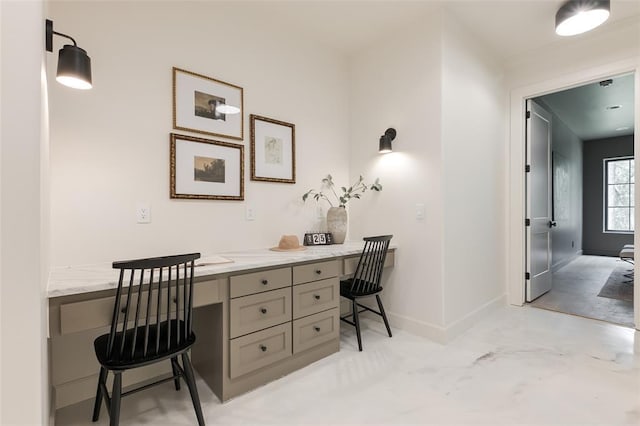 3005 Bee Hive Way, Jones, OK 73049 - office space featuring baseboards and built in desk