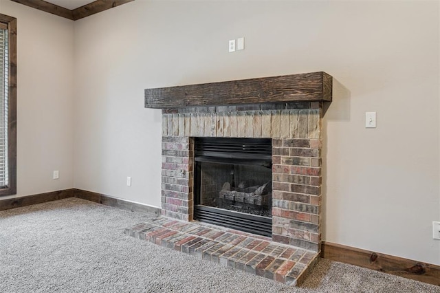 413 Branch Line Rd, Yukon, OK 73099 - detailed view of carpet flooring and a fireplace