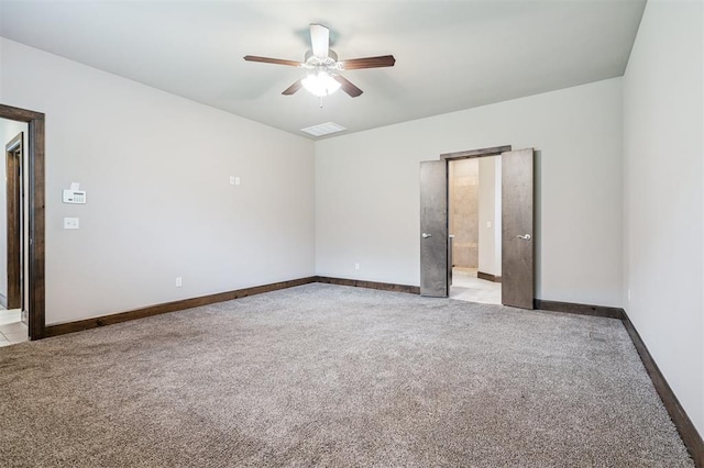 413 Branch Line Rd, Yukon, OK 73099 - empty room featuring light carpet and ceiling fan