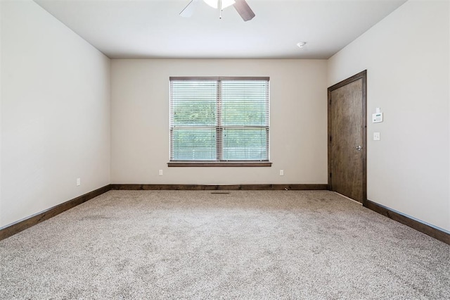 413 Branch Line Rd, Yukon, OK 73099 - empty room with ceiling fan and carpet floors
