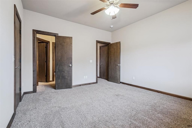 413 Branch Line Rd, Yukon, OK 73099 - unfurnished bedroom featuring carpet and a ceiling fan