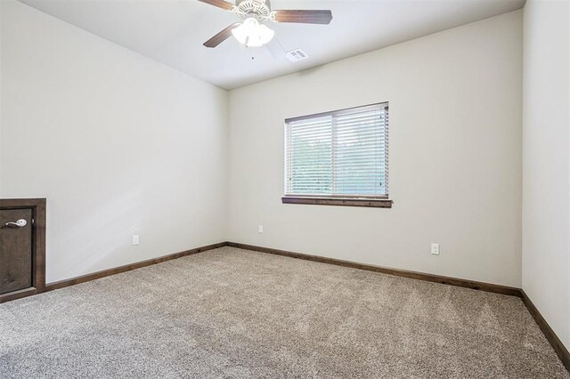 413 Branch Line Rd, Yukon, OK 73099 - empty room with carpet and ceiling fan