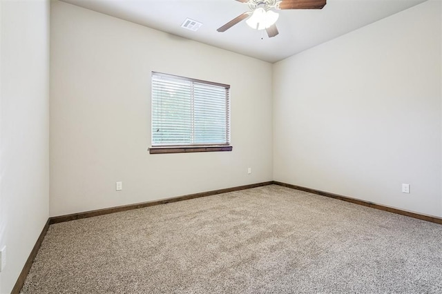 413 Branch Line Rd, Yukon, OK 73099 - spare room featuring carpet floors and ceiling fan
