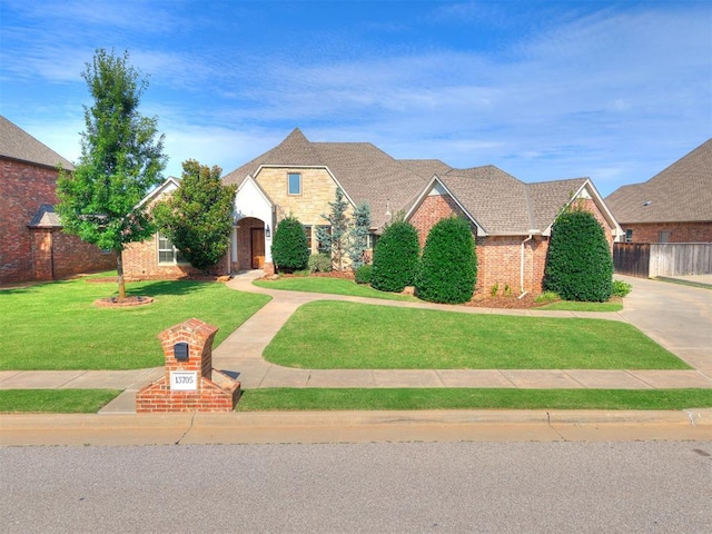13705 Cascata Strada St, Oklahoma City, OK 73170 - view of front of house with brick siding