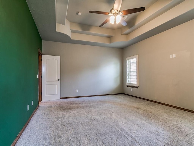 13705 Cascata Strada St, Oklahoma City, OK 73170 - carpeted spare room with a raised ceiling, ceiling fan, and a smoke detector