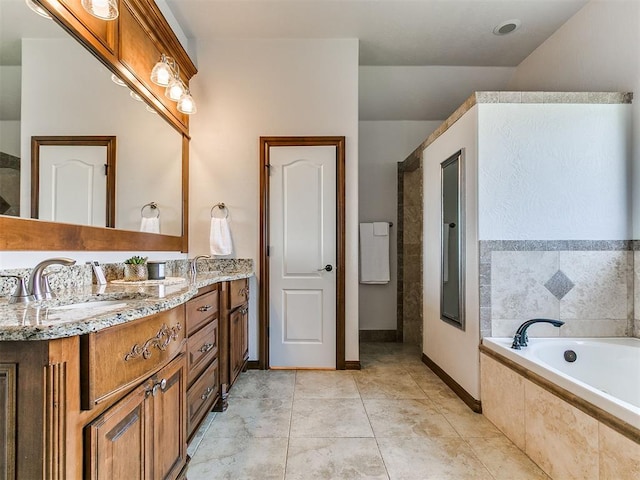 13705 Cascata Strada St, Oklahoma City, OK 73170 - full bath featuring double vanity and a garden tub